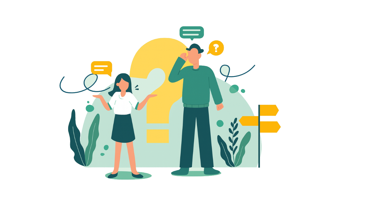 Illustration BEREX d’un couple analysant la valeur de leur bien immobilier – estimation réaliste et actuelle par un expert immobilier.